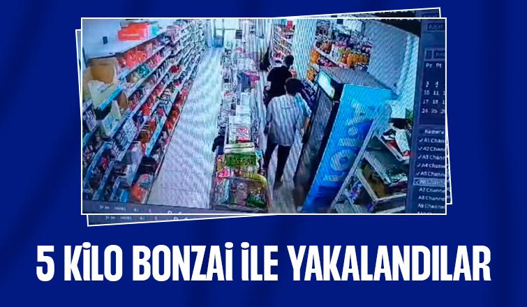 Eve yapılan basında 5 kilo bonzai ele geçirildi