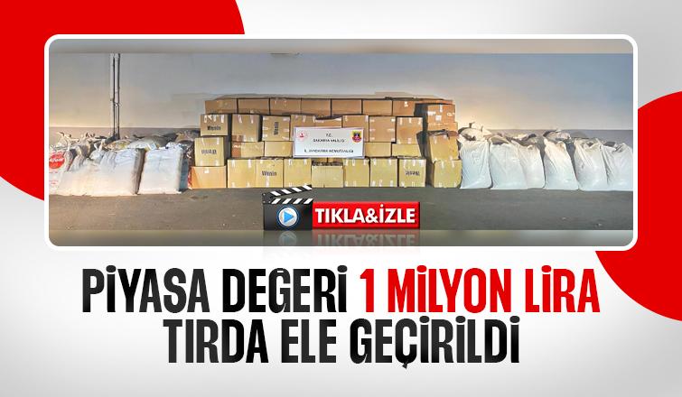 Akyazıda 3 ton kıyılmış tütün ele geçirildi