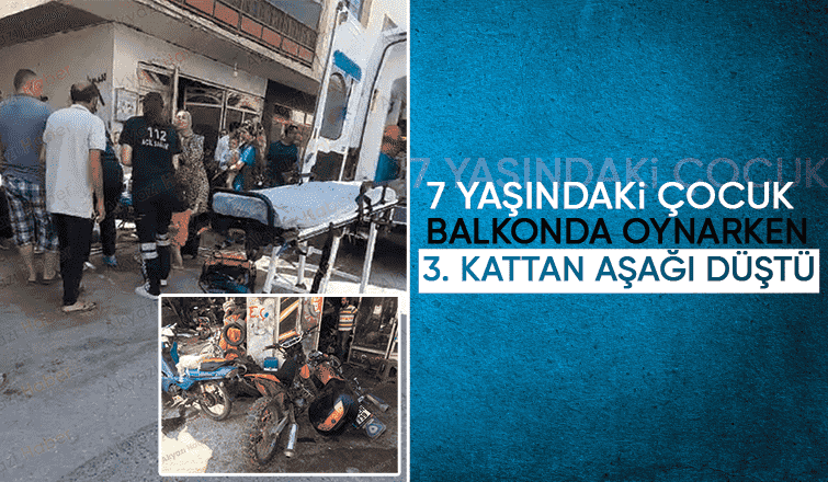 3. kattan düşen çocuk yaralandı