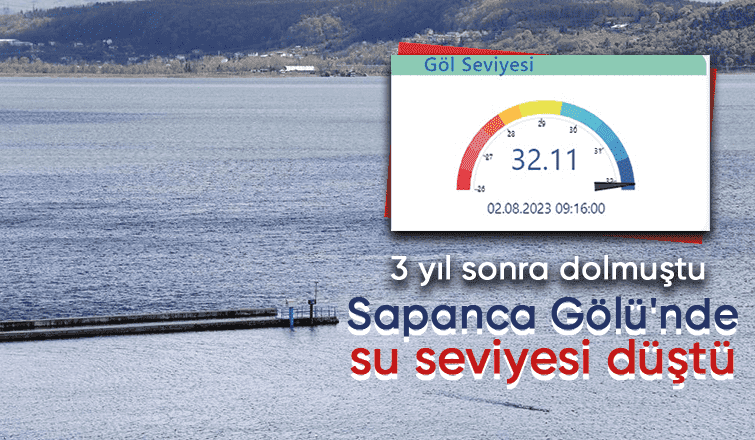 Sapanca Gölü'nde su seviyesi hızla düşüyor