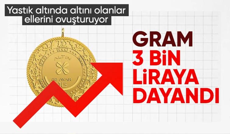 Altın rekora doymuyor; Gram altın 3 bin liraya koşuyor