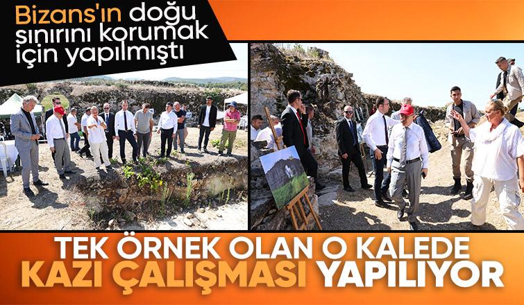 Harmantepe Kalesinde kazı çalışması yapılıyor