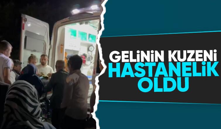 Düğünde düştü hastaneye kaldırıldı