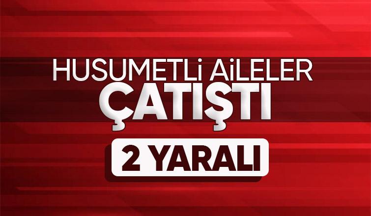 Bulvarda karşılaşan husumetli aileler çatıştı