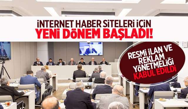 Resmi İlan ve Reklam Yönetmeliği kabul edildi