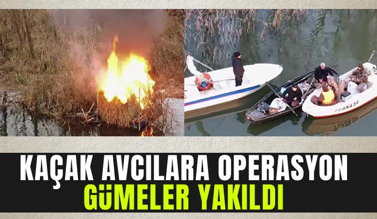 Akgöl'de kaçak avcılara operasyon