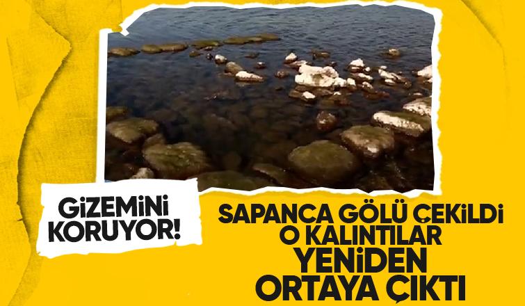 Sapanca Gölü çekilince o kalıntılar yeniden görüldü