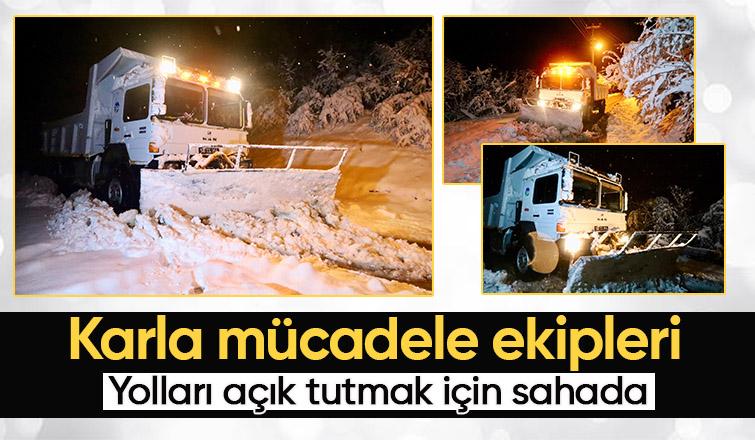 Sakarya'da kar küreme çalışmaları sürüyor