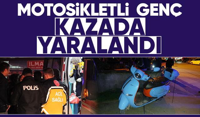 Otomobil ile çarpışan motosikletli yaralandı