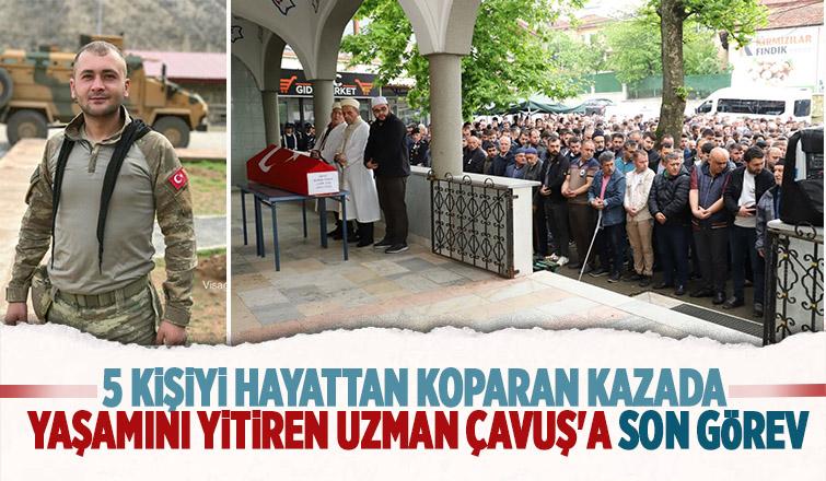 Kaza kurbanı uzman çavuş toprağa verildi