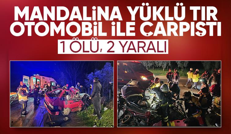 Sakarya'ya mandalina getiren tır kaza yaptı: 1 ölü, 2 yaralı