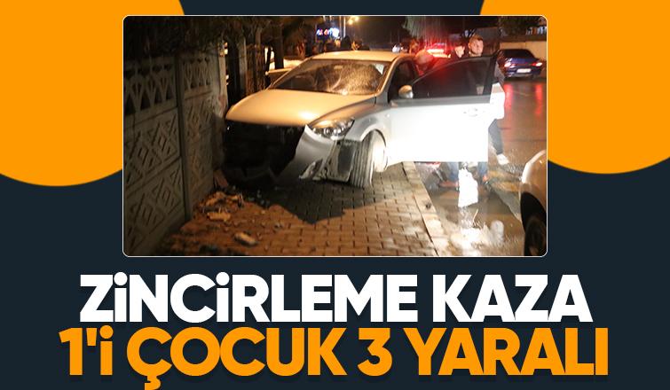 Caddede zincirleme kaza 3 yaralı