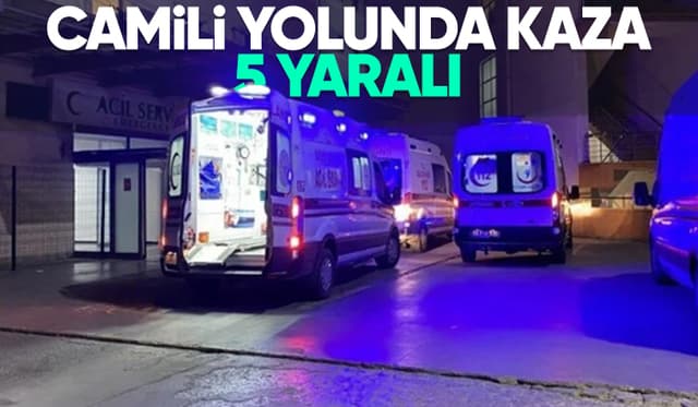 iki araç çarpıştı: 5 yaralı