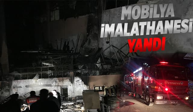 Mobilya imalathanesinde yangın