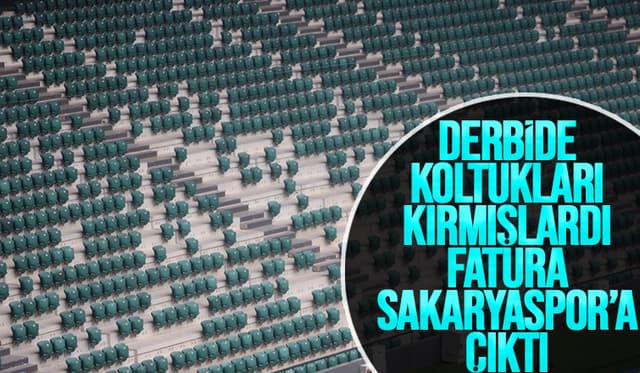 Kocaeli'nde kırılan koltukların faturasını Sakaryaspor ödeyecek