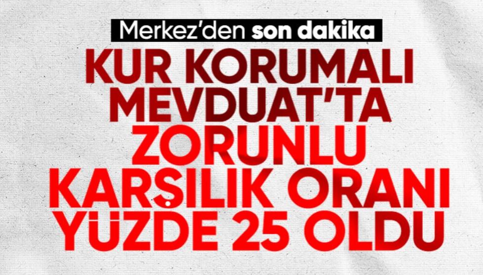 Kur Korumalı Mevduat'ta zorunlu karşılık oranı yükseltildi