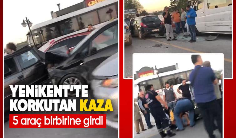 Yenikent'te zincirleme kaza