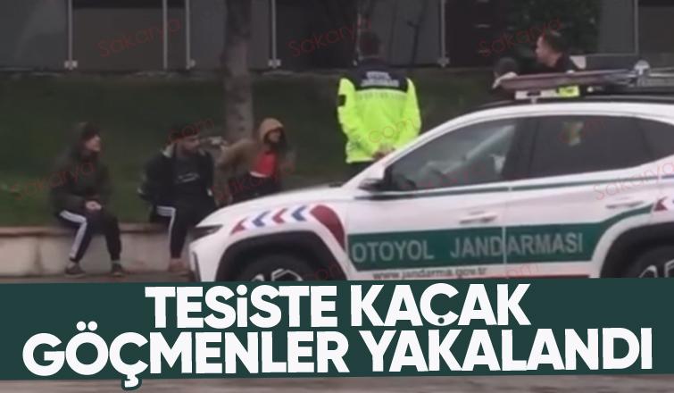 Otoyol jandarması kaçak göçmenleri yakaladı