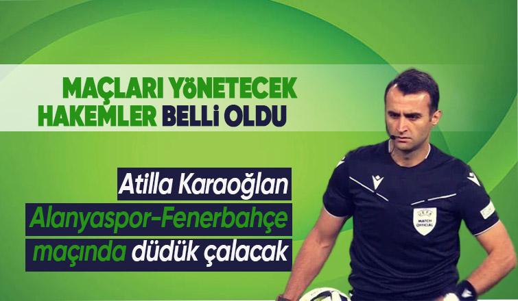 Süper Lig’in 6. haftasında yapılacak maçları yönetecek hakemler belli oldu.