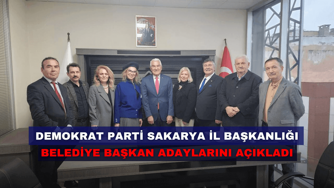 Demokrat Parti Sakarya İl Başkanlığı büyükşehir ve 4 ilçenin belediye başkan adaylarını açıkladı.