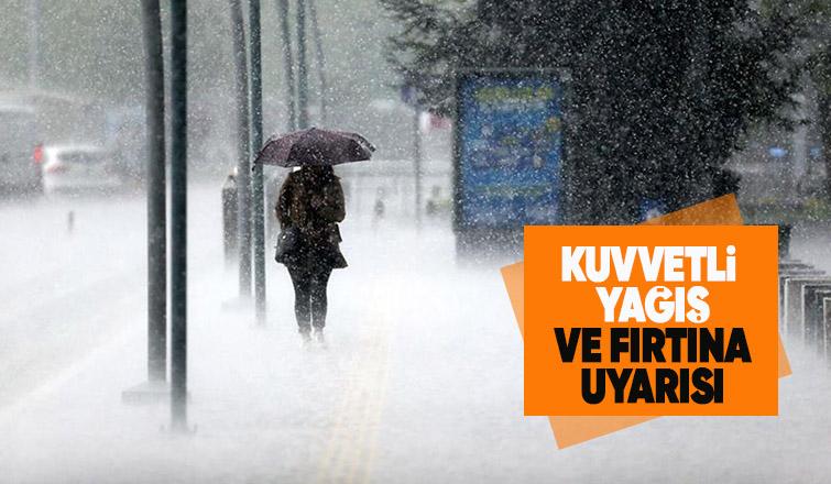 Sakarya için kuvvetli yağış ve fırtına uyarısı