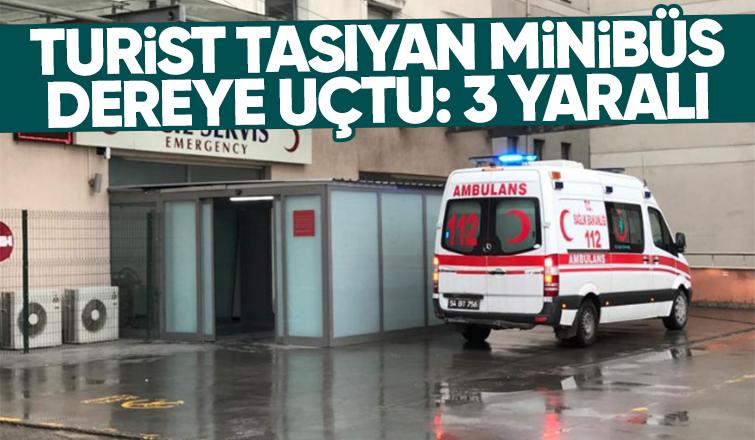 Minibüs dereye uçtu: 3 yaralı