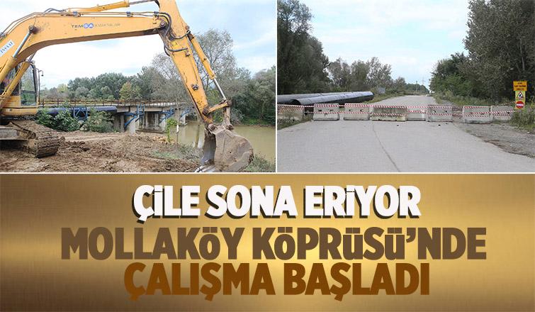 Büyükşehir Mollaköy Köprüsü’nde İşleme Başladı