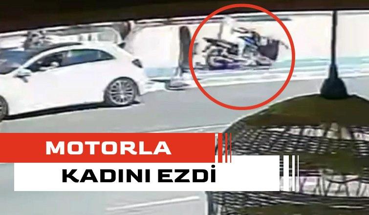 Bisiklet Yolunda Motosikletle Giderken Yayayı Ezdi