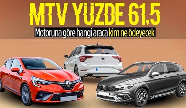 Motorlu Taşıtlar Vergisi'nde Artış Oranı Belli Oldu