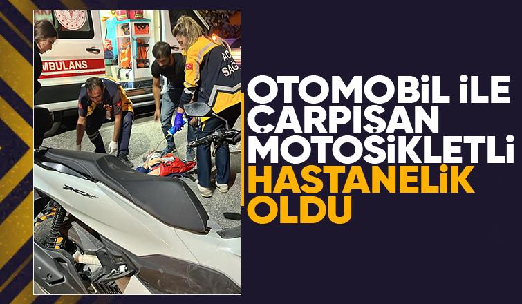 Otomobil ile motosiklet çarpıştı: 1 yaralı