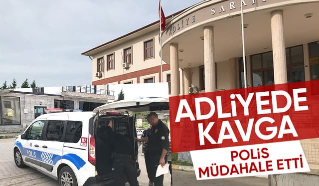 Akyazı adliyesinde iki grup arasında kavga