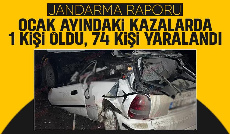 Sakarya'da jandarmanın kaza raporu: 1 ölü, 74 yaralı