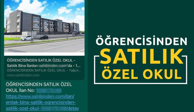 "Öğrencisinden Satılık Özel Okul"