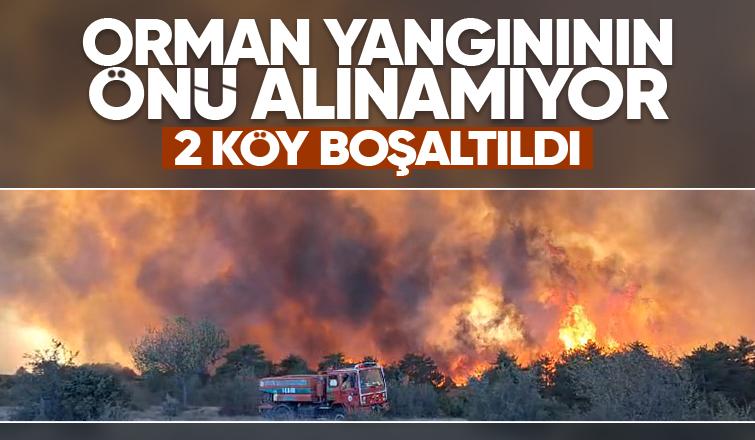 Orman yangını büyüdü, 2 köy boşaltıldı