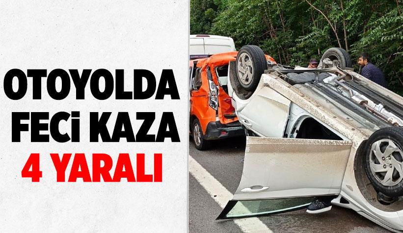 Önce Tıra, Sonra Karayolları Aracına Çarptı: 4 Yaralı