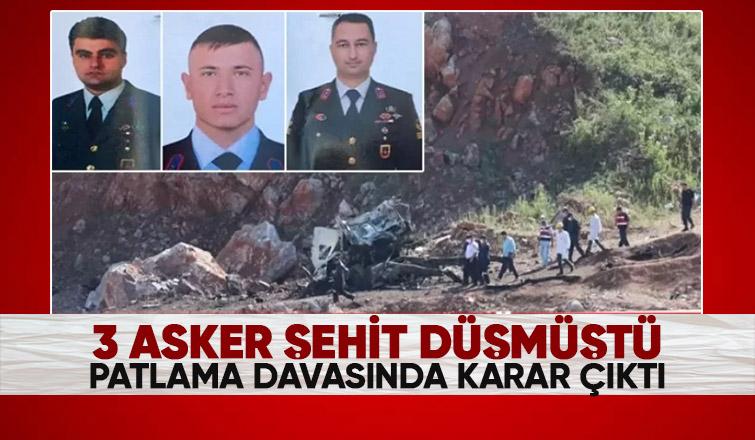 3 askerin şehit olduğu patlamanın davasında karar