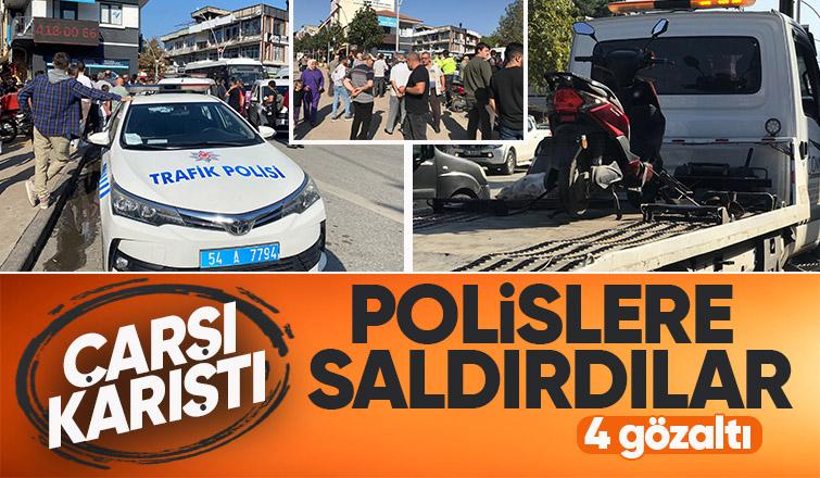 Elektrikli bisikleti çektirmemek için polise saldırdılar