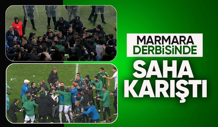 Sakaryaspor_Kocaelispor maçında saha karıştı