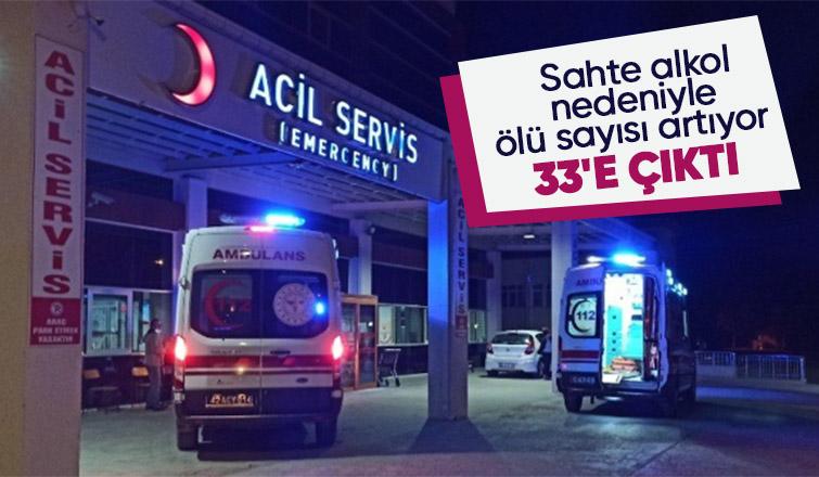 Sahte alkolden ölenlerin sayısı 33'e çıktı