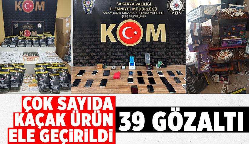 Sakarya'da Kaçakçılık Operasyonları: 39 Gözaltı