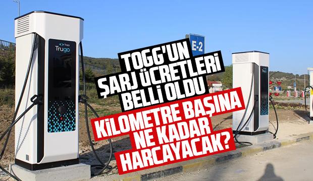 Togg'un şarj ücretleri belli oldu