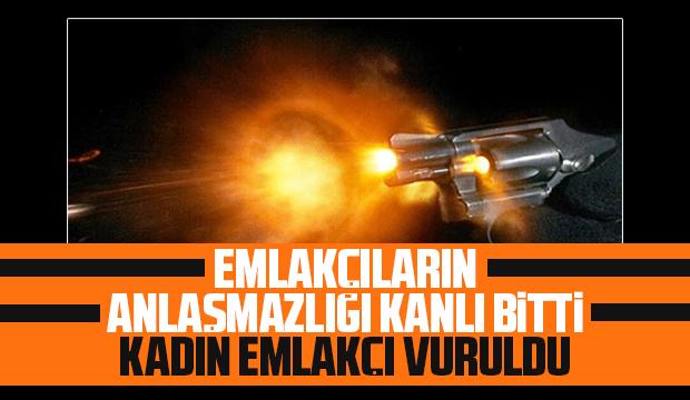 Emlakçıların kavgasında kadın emlakçı vuruldu