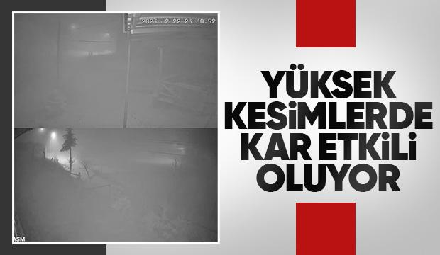 Yüksek kesimlerde kar yağışı başladı