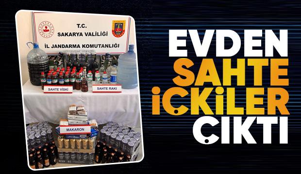 Sahte içkilerle yakalandı