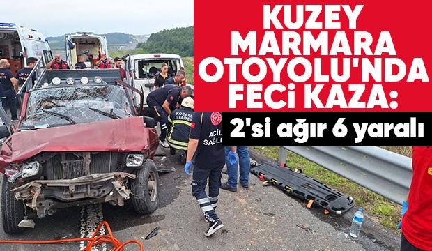 Otoyolda feci kaza: 6 yaralı