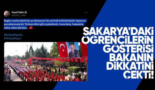 Bakan Tekin, Sakarya'da ki öğrencilerin gösterisini paylaştı