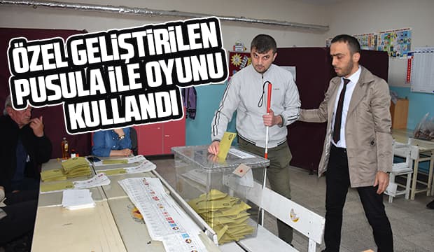 Özel pusulayla oy kullandı