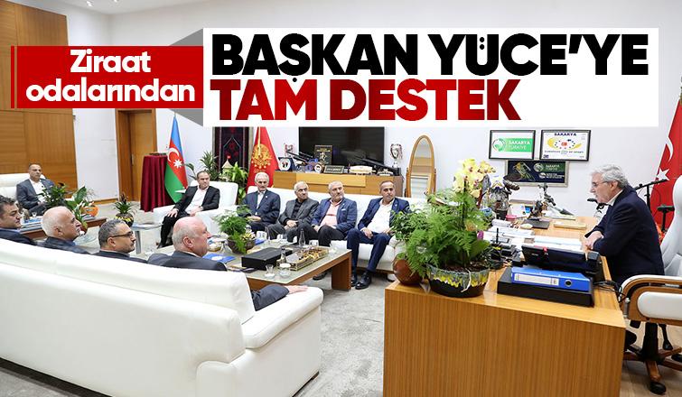 Bayraktar ve 16 ilçe ziraat odasından Ekrem Yüce'ye destek