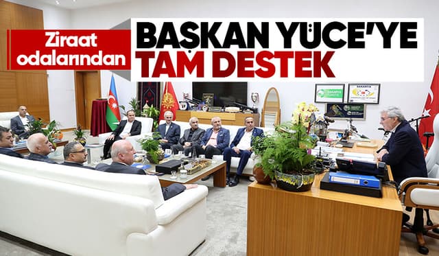 Bayraktar ve 16 ilçe ziraat odasından Ekrem Yüce'ye destek