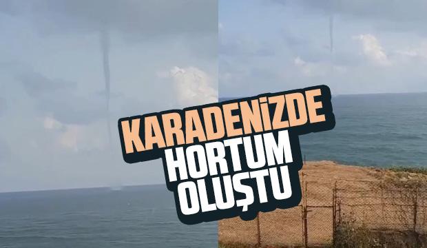 Denizde çıkan hortum korkuttu